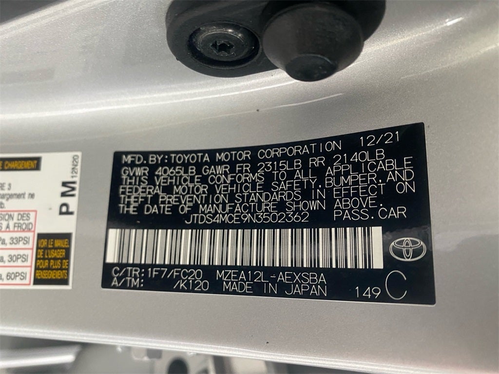 2022 Toyota COROLLA SE