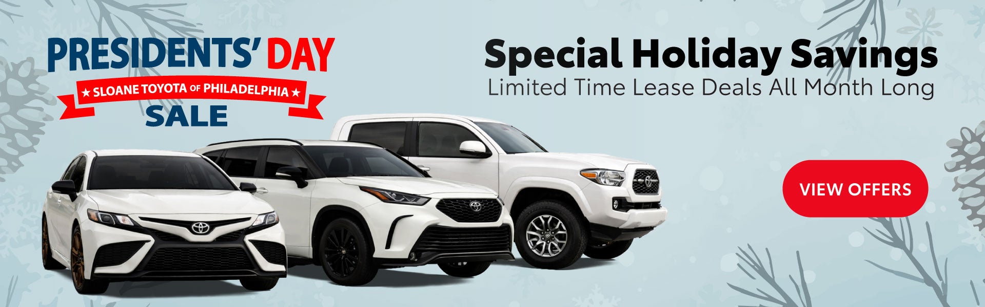 See Sloane Toyota of Philadelphia Lease Offers.