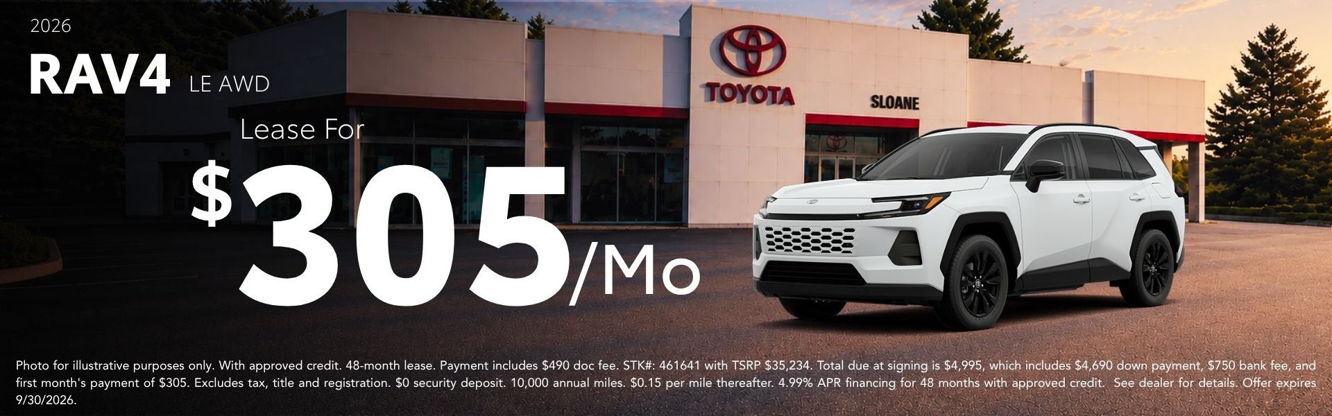 2026 Toyota RAV4 Lease Deal